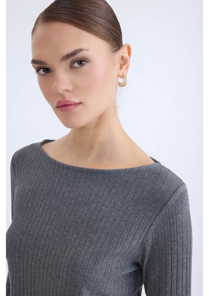 Kayık Yaka Uzun Kol Bluz indirimleri