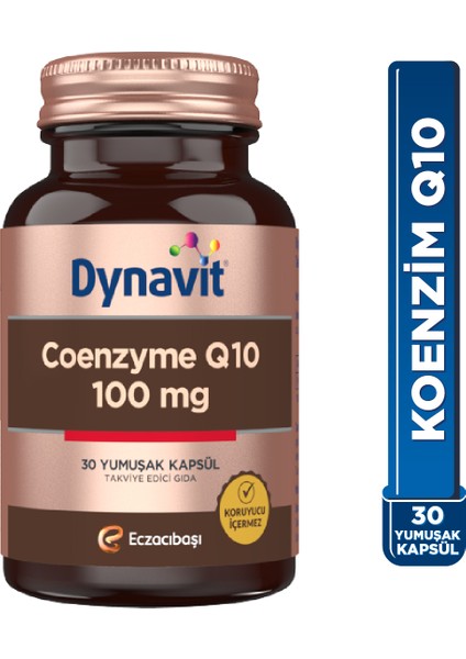 Coenzyme Q10 100 mg 30 Yumuşak Kapsül - Koenzim Q10