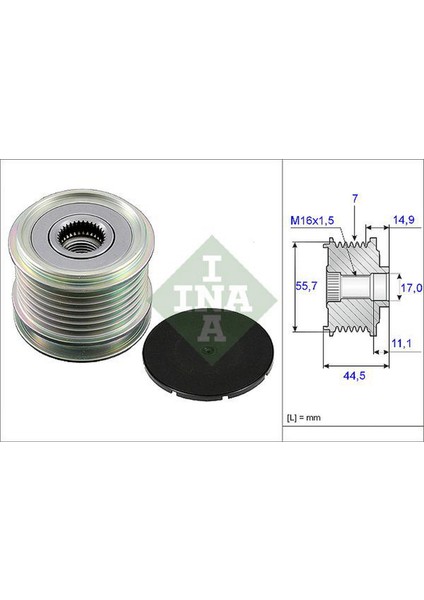 Mtxdpn Alternatör Kasnaği Rulmanli Mercedes Sprinter-Viano-C Seri W203-S203-CL203 -Clc Seri CL203 -Clk