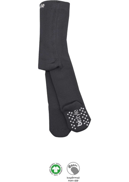 Tekli Kaymaz Mix Havlu Külotlu Çorap 50501 Antrasit