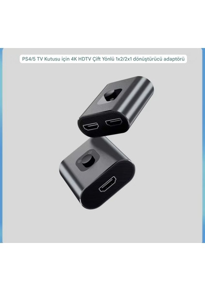 4K Ultra Hd Splitter Ayırıcı 2 Giriş 1 Çıkış 4K 60Hz HDMI Switcher Splitter Ce Lisanslı Orjinal Pc Dizüstü Hdtv Xbox Ps4 Ps5 Tv Macbook