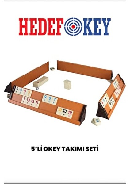 5'li Set Sert Plastik Istaka Okey Takımı Melamin Taşlar ile Eğlenceli Oyun fiyatları