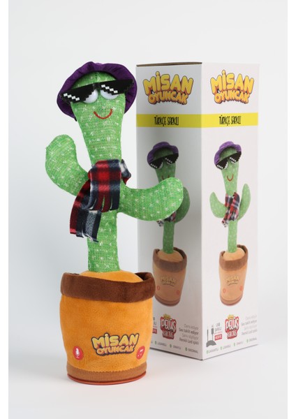 Konuşan Dans Eden Müzikli Işıklı Peluş Kaktüs Oyuncak