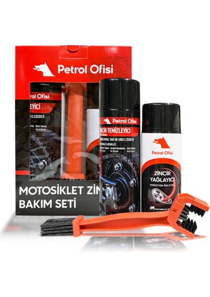Motosiklet Zincir Bakım Paketi Fırça Temizleyici Yağlayıcı