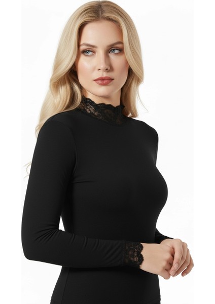 Şahinler Kadın Dantelli Uzun Kollu Body B623 modelleri