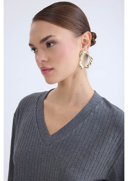 V Yaka Kısa Kol Bluz indirimleri