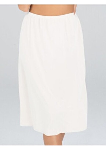 Düz Jüpon Kadınlar İçin İpeksi Dokuya Sahip Beyaz Model Rahat Kullanım fırsatları