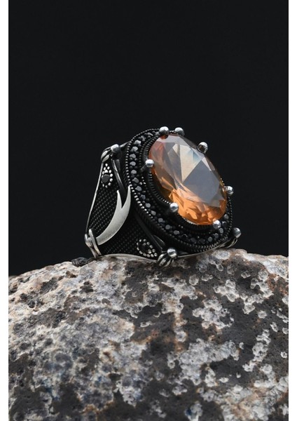 Hz. Ali Zülfikar Figürlü 925 Ayar Gümüş Erkek Yüzük Zultanit Taşlı 902350 indirimleri