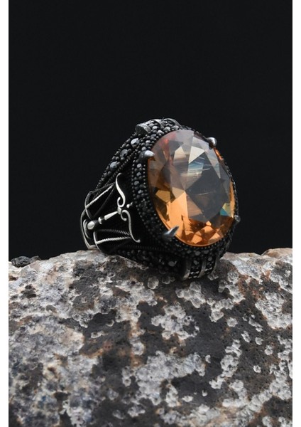 Zultanit Taşlı Terazi Figürlü 925 Ayar Gümüş Erkek Yüzük 902351 indirimleri