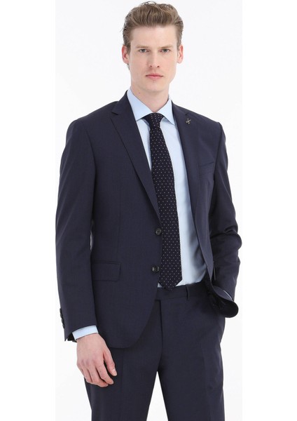 Mavi Düz Slim Fit Dokuma Klasik Pamuk Karışımlı Gömlek modelleri