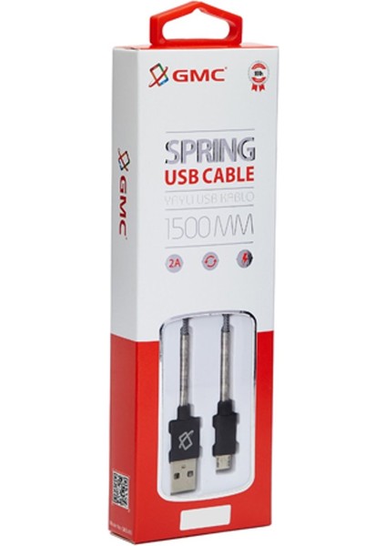 Spring Yaylı 1,5m Micro USB Kablo fırsatları