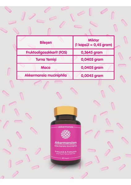 Akkermansia Muciniphila Içeren Takviye Edici Gıda 60 Kapsül indirimleri