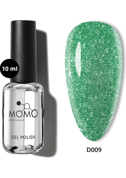 Disko Kalıcı Oje D009 Yeşil 10 ml, Reflective Flash Gel Polish