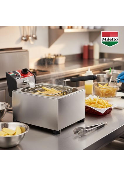 5 Lt Elektrikli Sanayi Tipi Paslanmaz Çelik Fritöz - MF5 modelleri