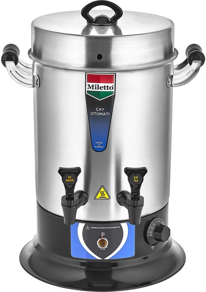 80 Bardak Profesyonel Sanayi Tipi Paslanmaz Çelik Çay Makinesi 9 Lt MR22