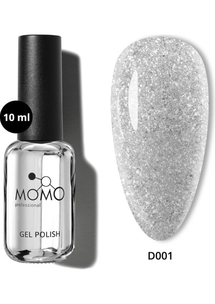 Disko Kalıcı Oje D001 Gümüş 10ml, Reflective Flash Gel Polish
