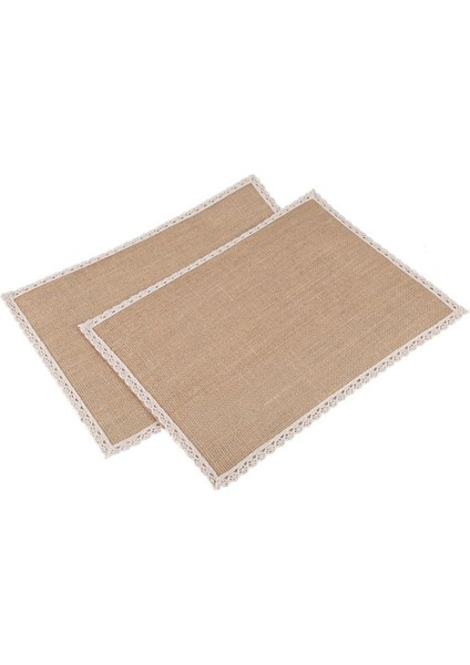 40PCS Keten Masa Paspas Placemat Seti Doğal Jüt Dokuma Sofra Takımı Mat Düğün Dekorasyonu (Yurt Dışından) fiyatları