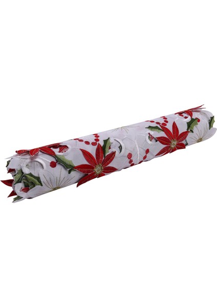 2x Noel Işlemeli Masa Koşucusu Lüks Holly Poinsettia Masa Koşucusu Noel Dekorasyonları 15 x 70 Inç (Yurt Dışından) modelleri