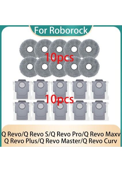 Roborock Q Revo S/q Revo Pro Elektrikli Süpürge Parçaları Için 20 Adet Paspas Pedi Toz Torbası (Yurt Dışından)