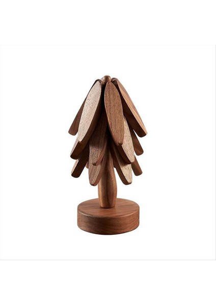 Sıcak Tabaklar Için Ahşap Trivetler Sıcak Yemekler Için Ağaç Şekli Trivet Set Tapot Için Tapot Sıcak Tencere Anti Haşlantı Mat (Yurt Dışından)