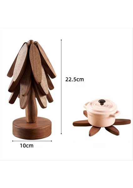 Sıcak Tabaklar Için Ahşap Trivetler Sıcak Yemekler Için Ağaç Şekli Trivet Set Tapot Için Tapot Sıcak Tencere Anti Haşlantı Mat (Yurt Dışından) fiyatları