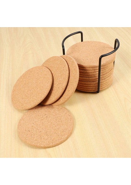 Metal Tutucu Depolama Caddy ile 96PC Setli Doğal Bardak Altlıkları - 1/5 Inç Kalınlığında Emici (Yurt Dışından)