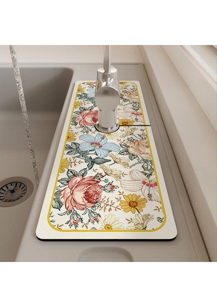 3pcs Tarzı Musluk Drenaj Mat Diatom Çamur Musluk Kaymaz Drenaj Pedi Lavabo Mat Kendi Emici Drenaj Paspas (Yurt Dışından) fiyatları