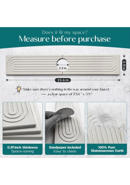 Diatom Çamur Su Emici Hızlı Kuruyan Sert Mat Mutfak Banyo Lavabo Musluk Paspas (Yurt Dışından) modelleri