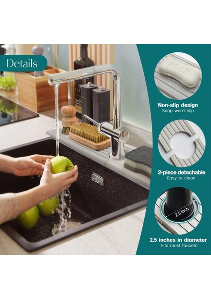 Diatom Çamur Su Emici Hızlı Kuruyan Sert Mat Mutfak Banyo Lavabo Musluk Paspas (Yurt Dışından) indirimleri