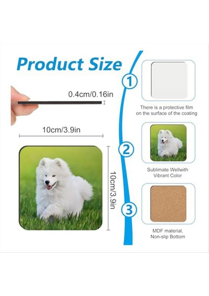 24 Adet Süblimasyon Bardak Altlıkları Boş Mdf Destekli Isı Transfer Bardak Altlıkları Diy Boyama Sanat El Sanatları 3 9 x 3 9 Inç (Yurt Dışından) fiyatları