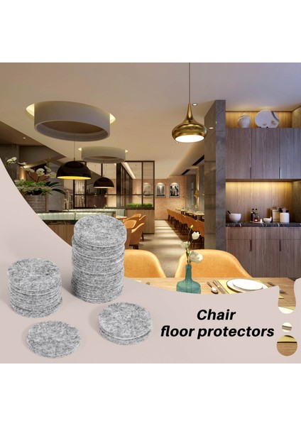 50PCS Yuvarlak Şekilli Masa Sandalyesi Mobilya Bacağı Keçe Mat Pedi Gri (Yurt Dışından) fiyatları