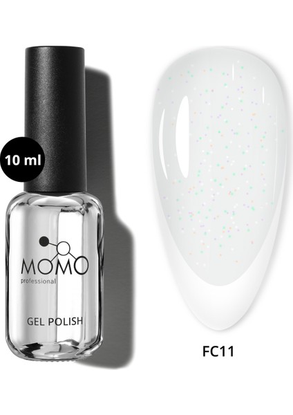 French Cover Rubber Base Coat FC11, Işıltılı Rakı Beyazı 10 ml