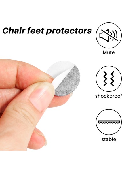 50PCS Yuvarlak Şekilli Masa Sandalyesi Mobilya Bacağı Keçe Mat Pedi Gri (Yurt Dışından) fırsatları