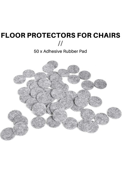 50PCS Yuvarlak Şekilli Masa Sandalyesi Mobilya Bacağı Keçe Mat Pedi Gri (Yurt Dışından) indirimleri