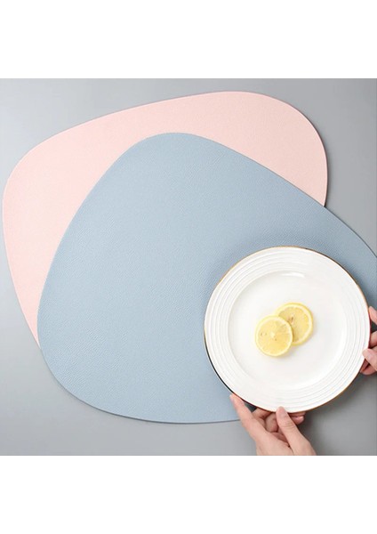 4 Adet Sofra Su Geçirmez Kalemsiz Coaster Deri Yer Mutfak Aksesuarları Siyah (Yurt Dışından)