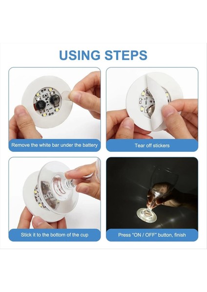 LED Coaster 30 Pack Light Up Coaster Içecekler Için LED Coaster Lights Likör Şişeleri Için Şişe Işıkları Kulüp Parti Düğün (Yurt Dışından) indirimleri