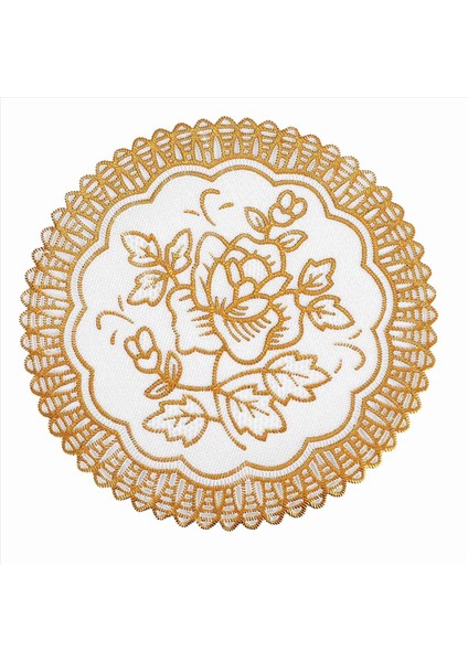 6 Zarif Altın Tonlu Çiçek Yemek Masa Bardak Altlığı Seti (Yurt Dışından) fırsatları