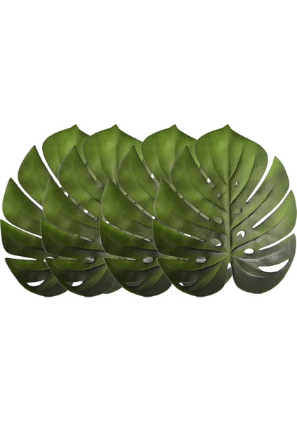 4pcs Tropikal Yaprak Placemats Yapay Eva Monstera Düğün Masa Dekorasyonları Için Palmiye Yaprağı Yaprakları Parti Malzemeleri (Yurt Dışından)