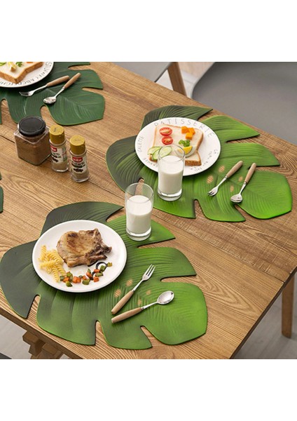 4pcs Tropikal Yaprak Placemats Yapay Eva Monstera Düğün Masa Dekorasyonları Için Palmiye Yaprağı Yaprakları Parti Malzemeleri (Yurt Dışından) fiyatları
