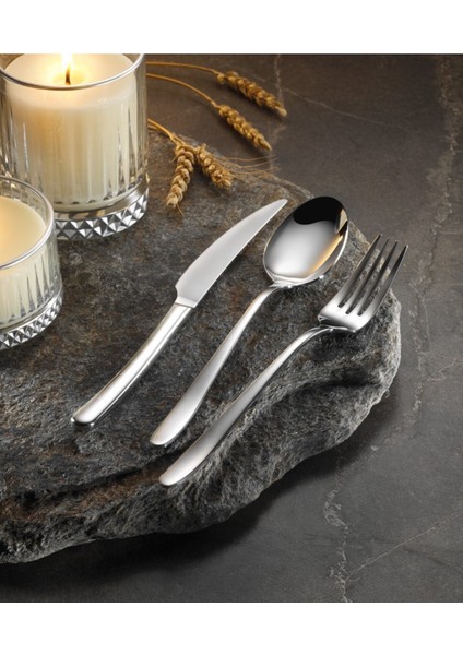 Miray Sade 36 Parça 6 Kişilik Çatal Kaşık Bıçak Takımı 304 Kalite 3mm