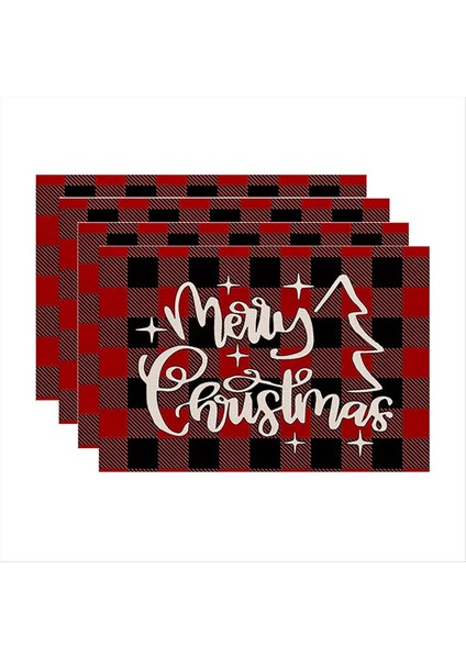4pcs Noel Ağaçları Kar Pembe Noel Placemats Mutfak Yemek Dekorasyonu Için Kış Masa Paspasları H (Yurt Dışından) indirimleri