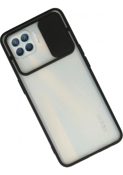 Oppo Reno 4 Lite Kılıf Palm Buzlu Kamera Sürgülü Silikon - Siyah (K95) fiyatları