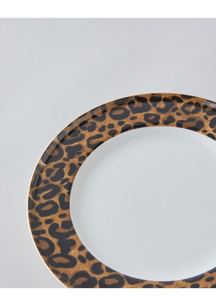 Leopardo Bone Porselen Yemek Takımı 24 Parça 6 Kişilik Kahverengi