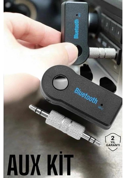 Kablosuz Bluetooth Aux Araç Kiti Siyah Hafıza Kartlı fiyatları