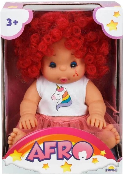 20040 Afro Kıvırcık Saçlı Bebek 23 cm - Stokta Olan Renk Gönderilir fırsatları