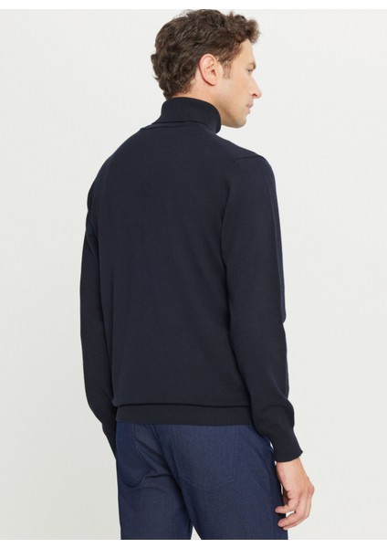 Tam Balıkçı Yaka Standart Lacivert Erkek Kazak ACE043261440_LAC indirimleri