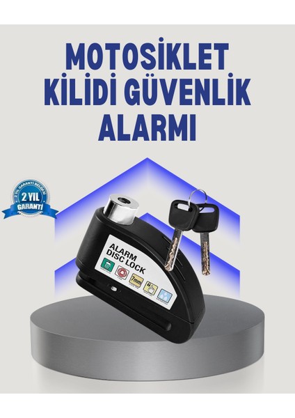 Disk Fren Kilidi Alarmlı Anti Hırsızlık Motosiklet Scooter Bisiklet
