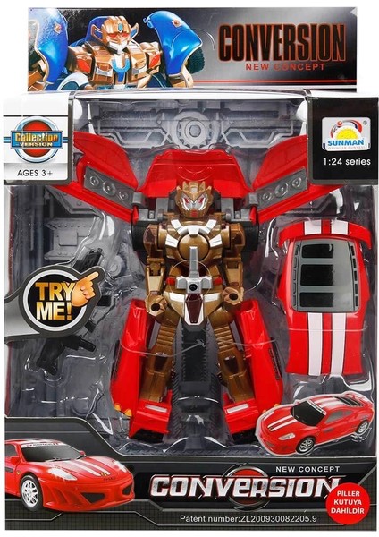 1:24 Sesli ve Işıklı Dönüşebilen Robot 22 cm fırsatları