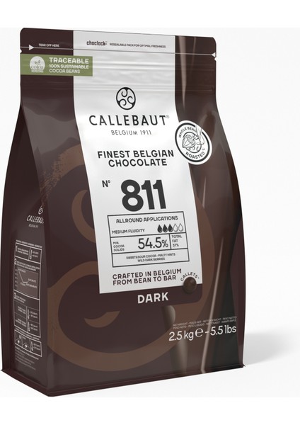 811 Bitter Kuvertür Drop Çikolata 2.5 Kg fiyatları