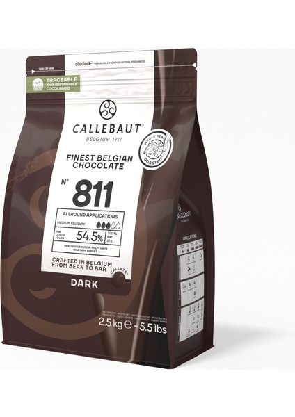 811 Bitter Kuvertür Drop Çikolata 2.5 Kg modelleri